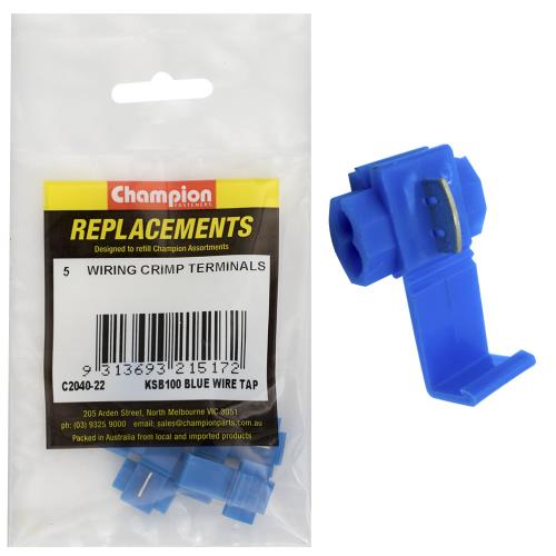 Champion Blue Wire Tap Connector -5Pk