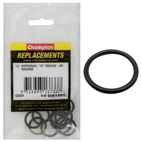 Champion 9/16In Tube Ref X.755 I.D X.097 Sec. O-Ring-12Pk