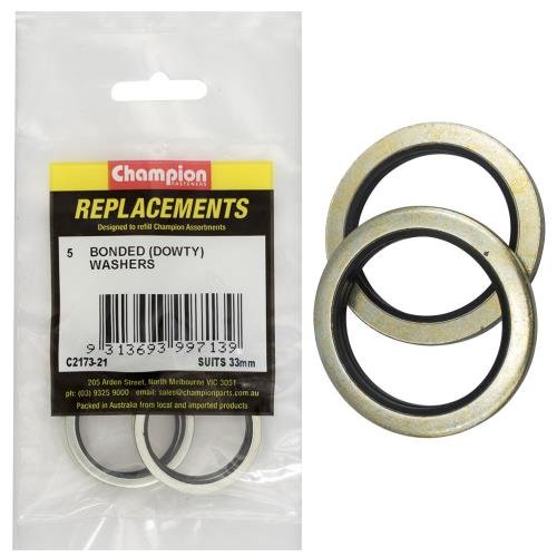 Champion Bonded Seal Washer Dowty 33mm -5Pk