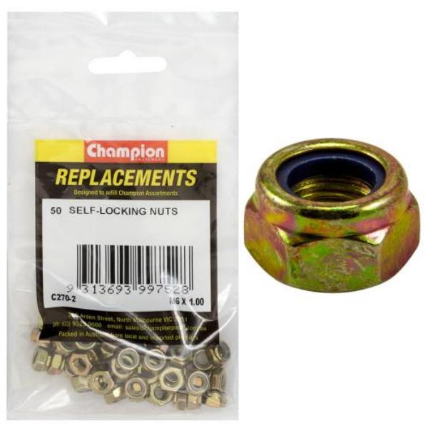 Champion M6 X 1.00 Self Locking Nut Iso -50Pk