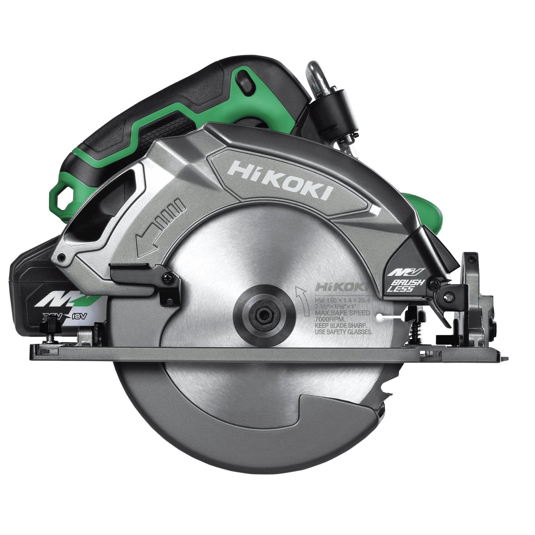 Hikoki 36V Brushless 185mm High Torque Circular Saw T-PWR Kit 1 x BSL3640MVT, 1 x UC36YSL2