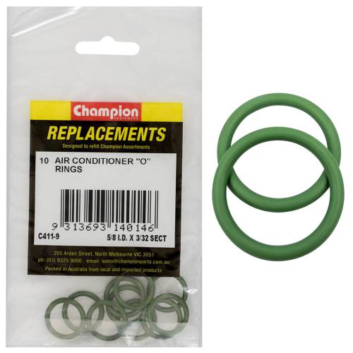 Champion 5/8In I.D. X 3/32In Air Cond. Hmbr O-Rings-10Pk