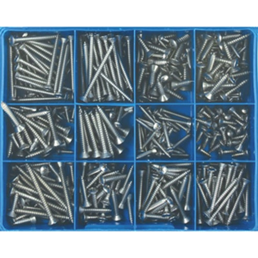 Champion 440Pc S/Tapping Screw Assortmnt Rsd Phillips 316/A4