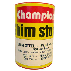 Champion Steel Shim Assortment 60mm Wide Roll 4 Sizes