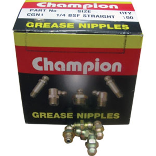 Champion 4Pc Imperial 1/4In Unf Grease Nipple Assortment