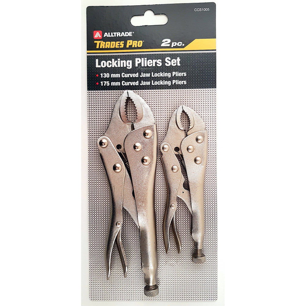 Powerbuilt 2Pc Pack 130Mm/5-1/4 In & 175Mm/7In Curved Jaw Locking Plier Set