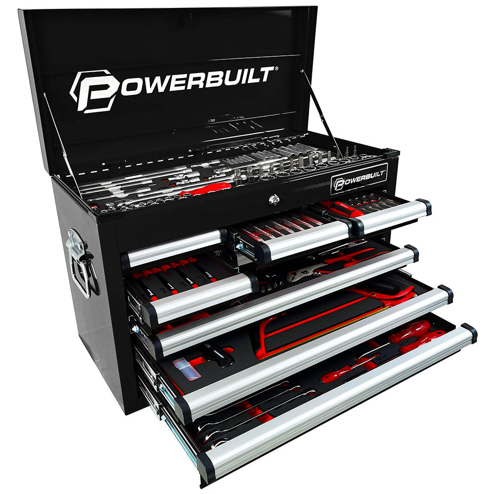 Powerbuilt 219Pc Tool Chest & Assorted Tools - Black