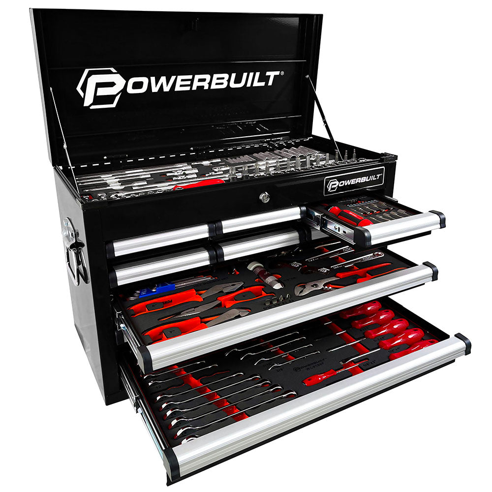 Powerbuilt 189Pc Tool Chest & Assorted Tools - Black