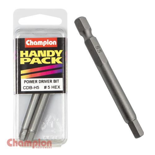 Champion Driver Bits #5 Hex 2 pack