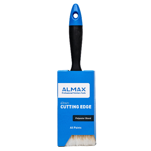 Almax CE painting brush with blue handle and packaging on a white background