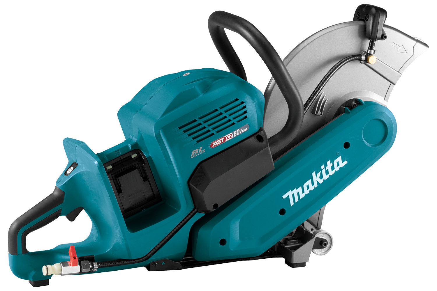 Makita 80Vmax Brushless 14in 355mm Power Cutter Kit With 2x 8.0Ah Batteries & Dual Rapid Charger