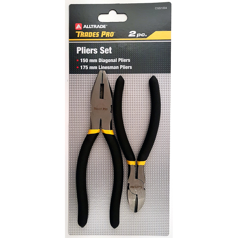 Powerbuilt 2Pc Pack 150mm/6in Diagonal & 175mm/7in Linesman Pliers