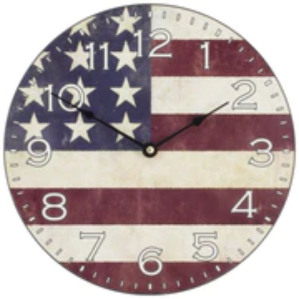 Equity Wall Clock 300mm - Yankee Flag