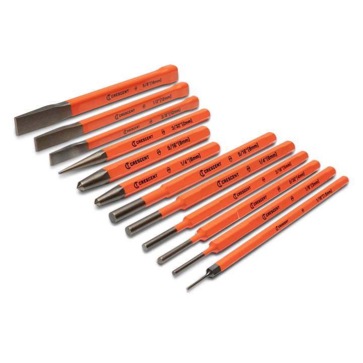CRESCENT CHISEL 12PC SET PUNCH and CHISEL