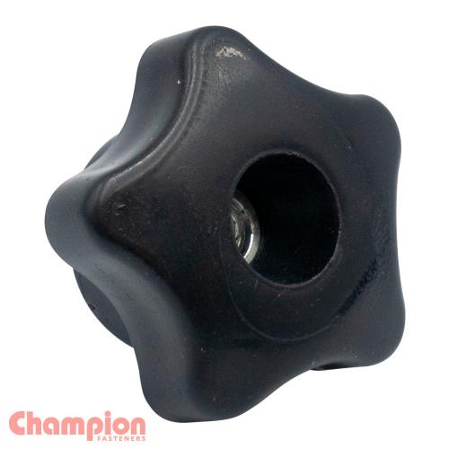 Champion Star Knobs - Through Type Nuts - M10 - Z/P 5 pack