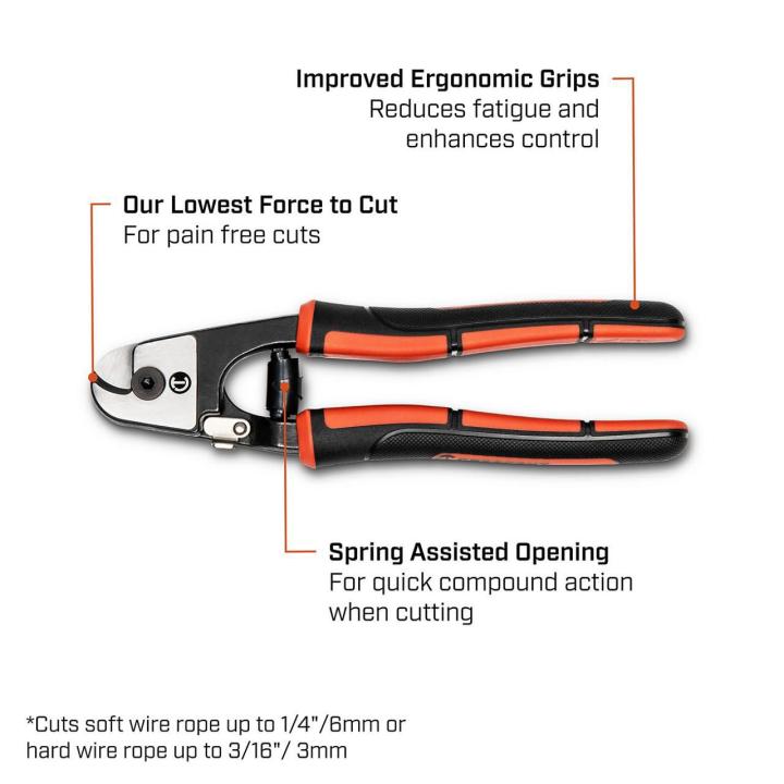Crescent 7-1/2 in Pocket Wire Rope and Cable Cutter NEW