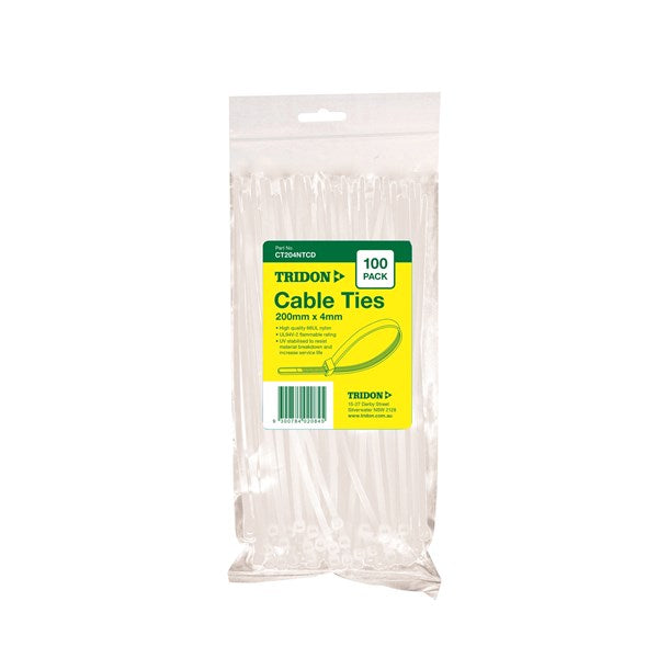 Cable Tie Natural 150X4mm Pkt100