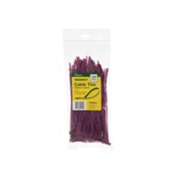 Tridon Cable Tie Purple 200X4.8mm Pk100