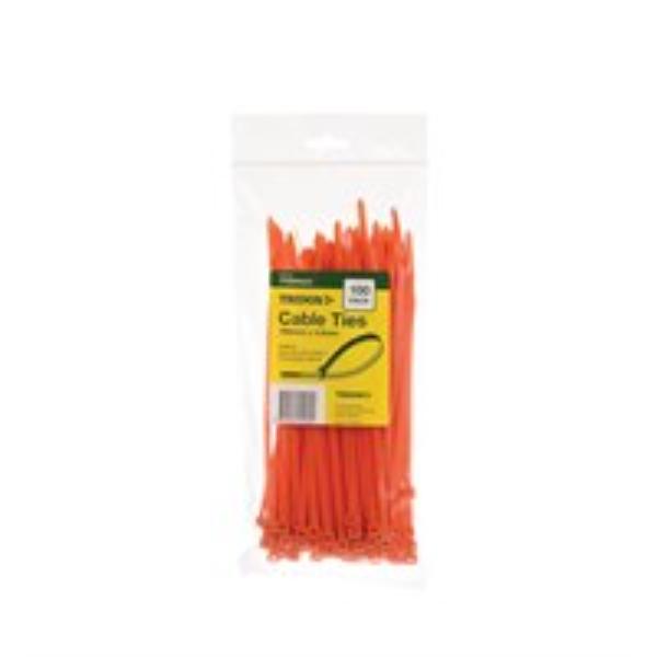 Tridon Cable Tie Orange 200X4.8mm Pk100