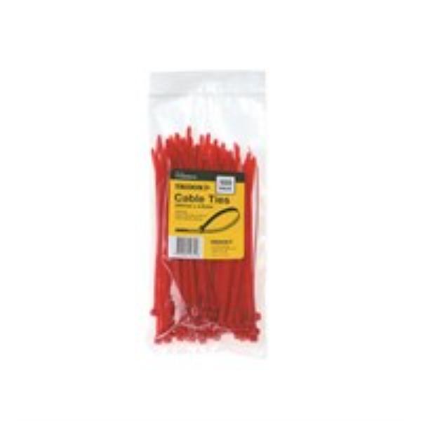 Tridon Cable Tie Red 200 X 4.8mm Pk100