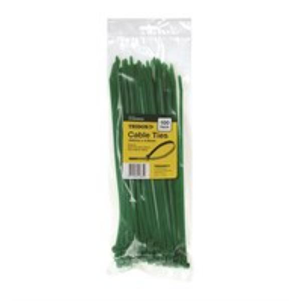 TRIDON CABLE TIE GREEN 300 X 4.8MM PK100