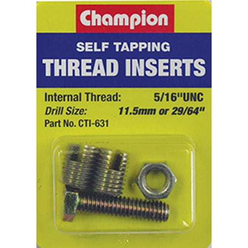 Champion S/Tapp. Thread Insert - 5/16In Unc -2Pk