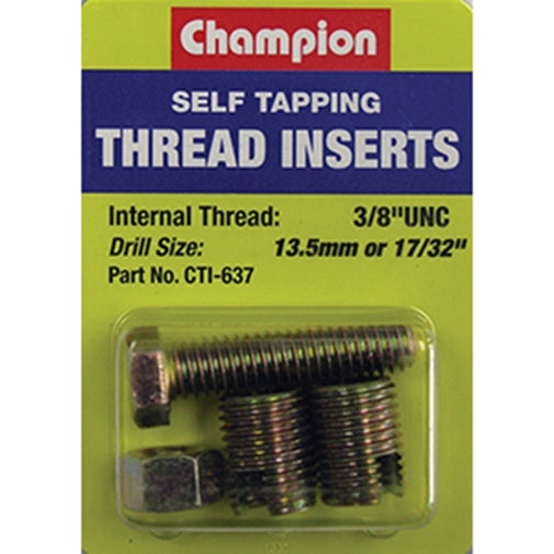 Champion S/Tapp. Thread Insert - 3/8In Unc -2Pk