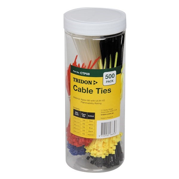 Cable Tie Assorted Tube 500Pcs