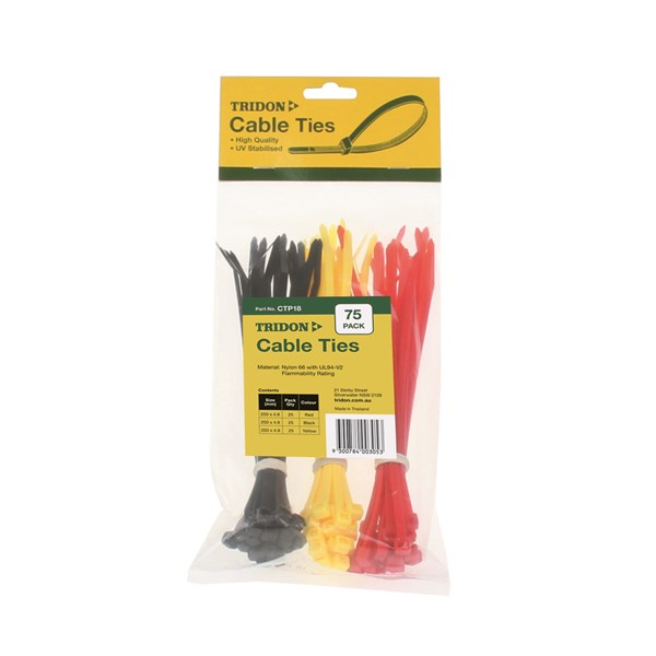 Cable Tie Assortment 75 Pcs