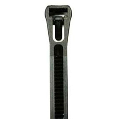 Isl 200 X 4.8mm Uv Nylon Releasable Cable Tie - Blk - 100Pk