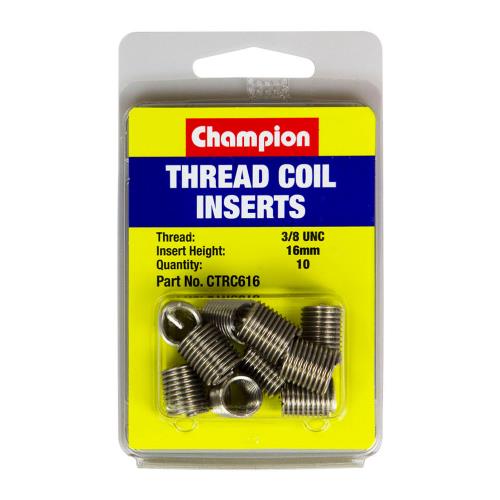 Champion 3/8In Unc X 16mm Thread Insert Refills -10Pk