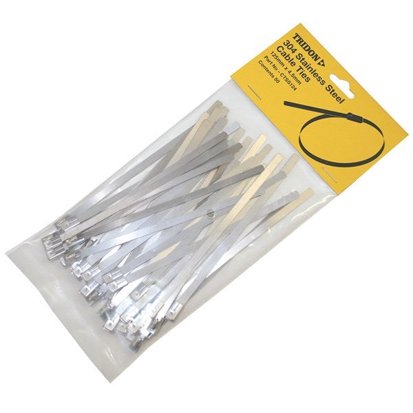 TRIDON CABLE TIE STAINLESS STEEL 152X5MM Pack of 50