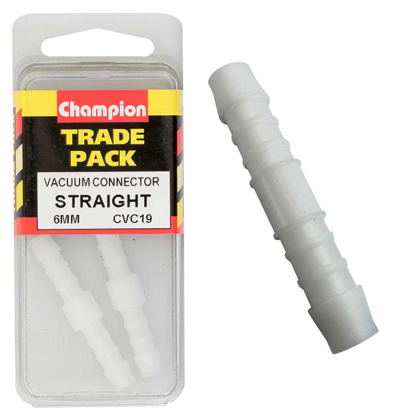 Champion Vacuum Hose - Straight Connector 6mm