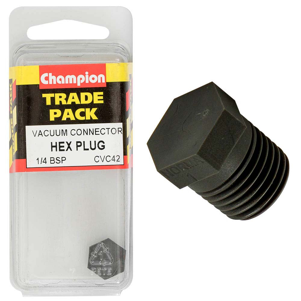 Champion Hex Taper Plug 1/4In Bsp