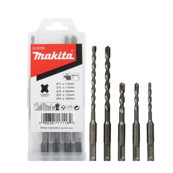 Makita SDS+ 5PC DRILL BIT SET 5,6,8MM
