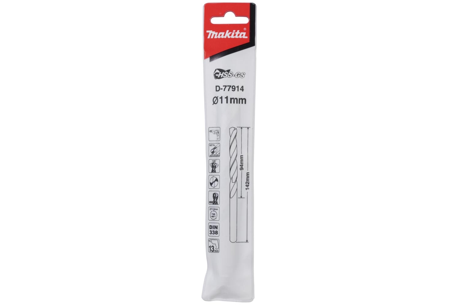 Makita Drill Bit HSS-GS 11x142mm 1PC