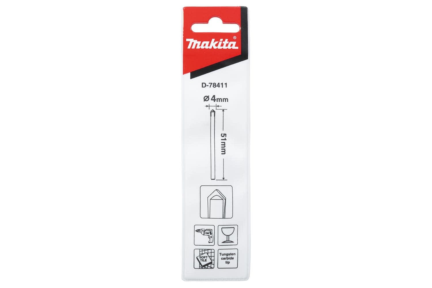 Makita GLASS DRILL BIT 4x51mm