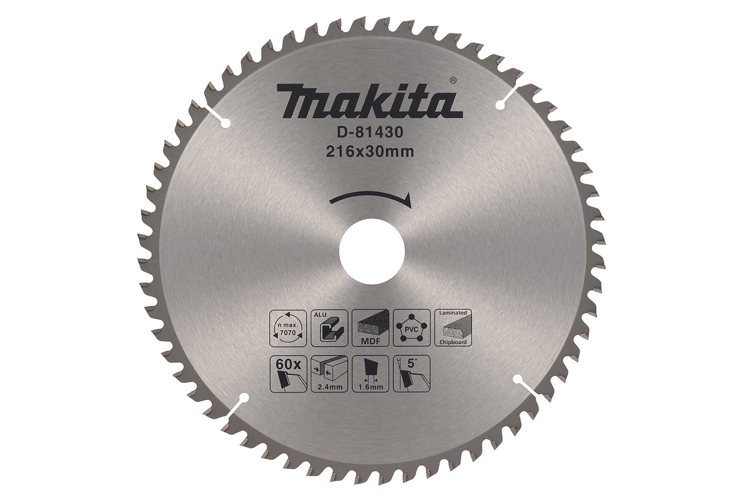 Makita Multi-Material TCT Blade 165mm 60T