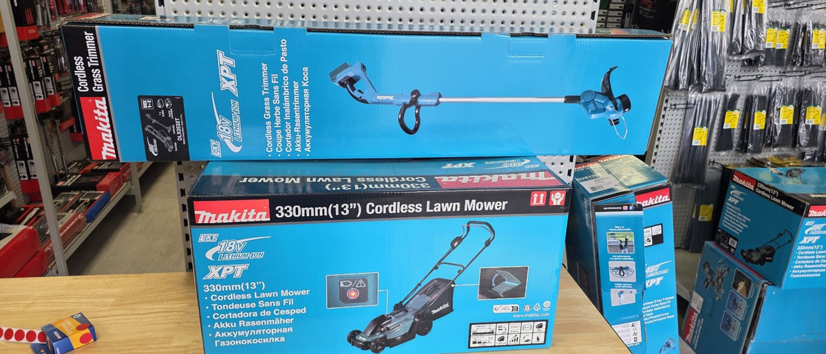 Makita 18V LXT 2pc Mower Trimmer 5Ah Kit