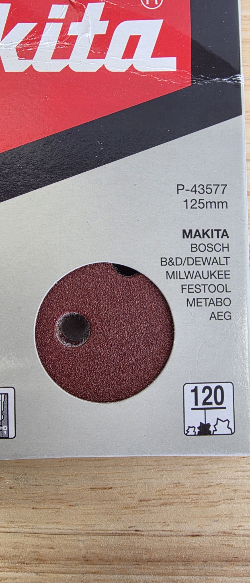 Makita Velc.Disc 120#125mmbo5030 Pk10