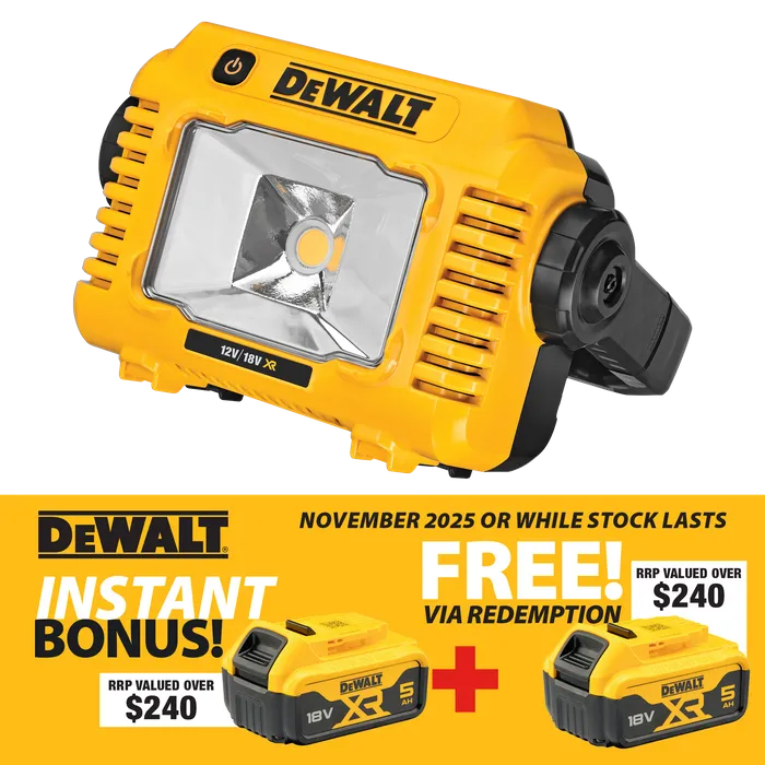 Dewalt 18V XR Compact Task Light with Free DCB184-XE