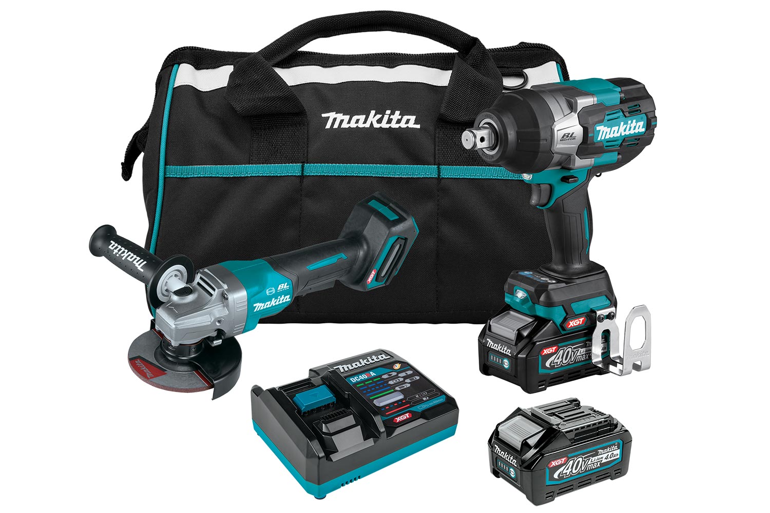 Makita 40Vmax Brushless 2-Pc.Combo (4.0Ah) Kit TW001G & GA013G