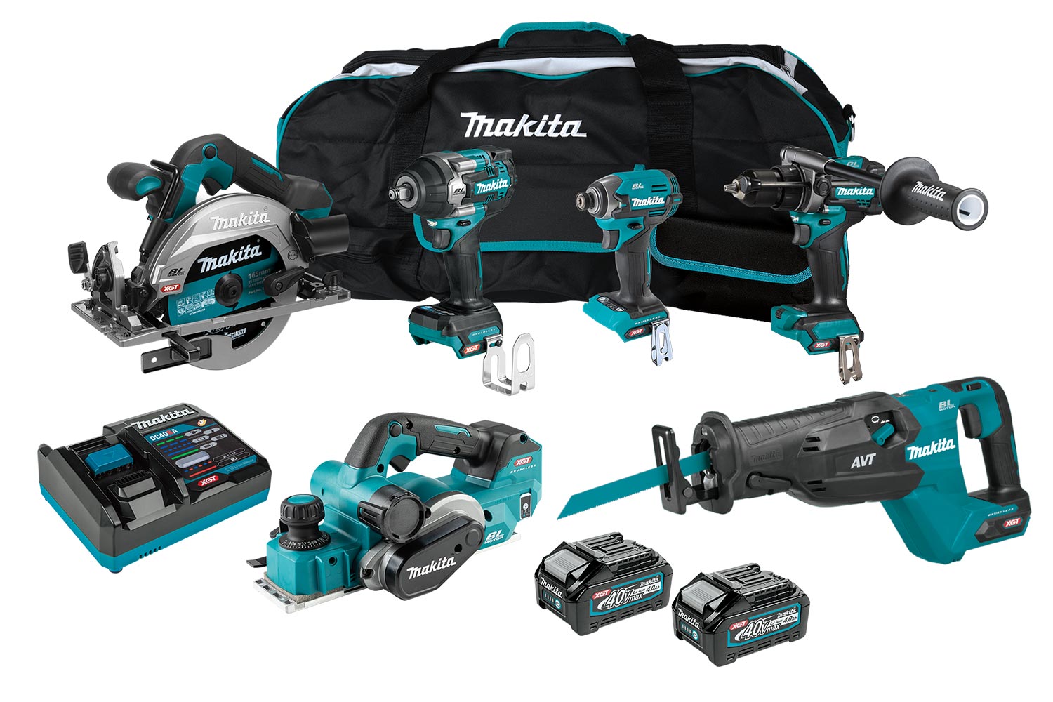 Makita 40V Max Brushless 6-Pc.Combo (4.0Ah) Kit