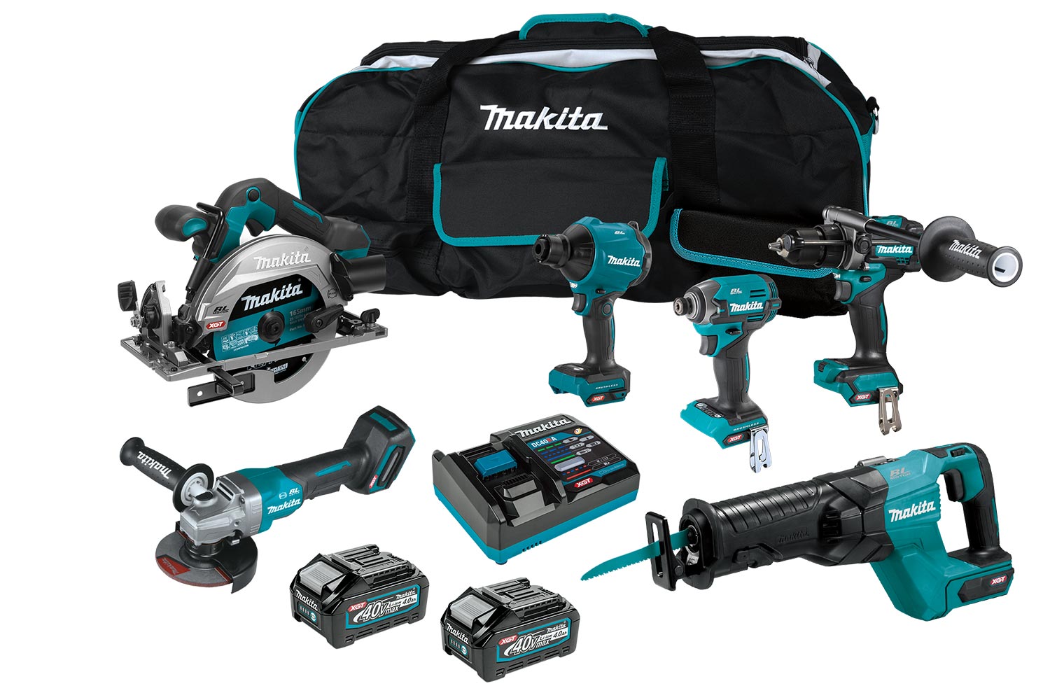 Makita 40V Max Brushless 6-Pc.Combo (4.0Ah) Kit