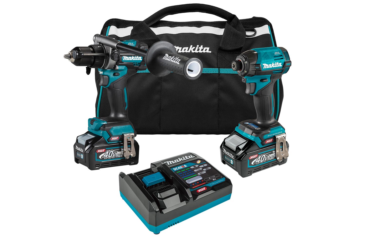 Makita 40Vmax Brushless 2-Pc.Combo 4.0Ah Kit HP001GZ & TD002GZ01