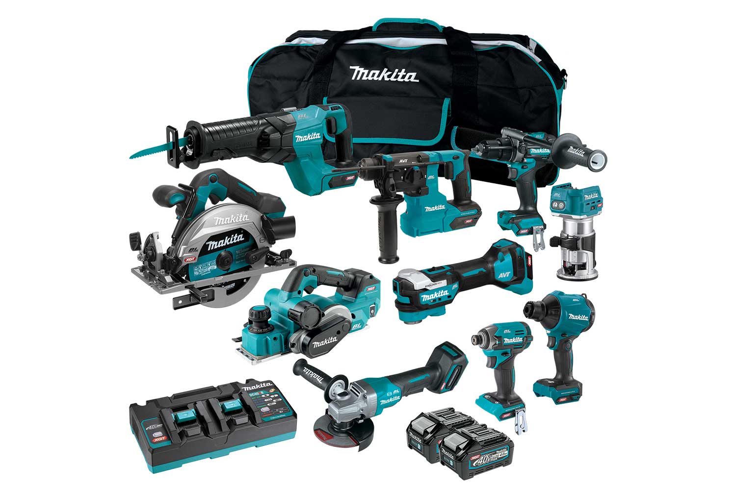 Makita 40V max XGT Brushless Cordless 10-Pc. Combo Kit 4.0Ah