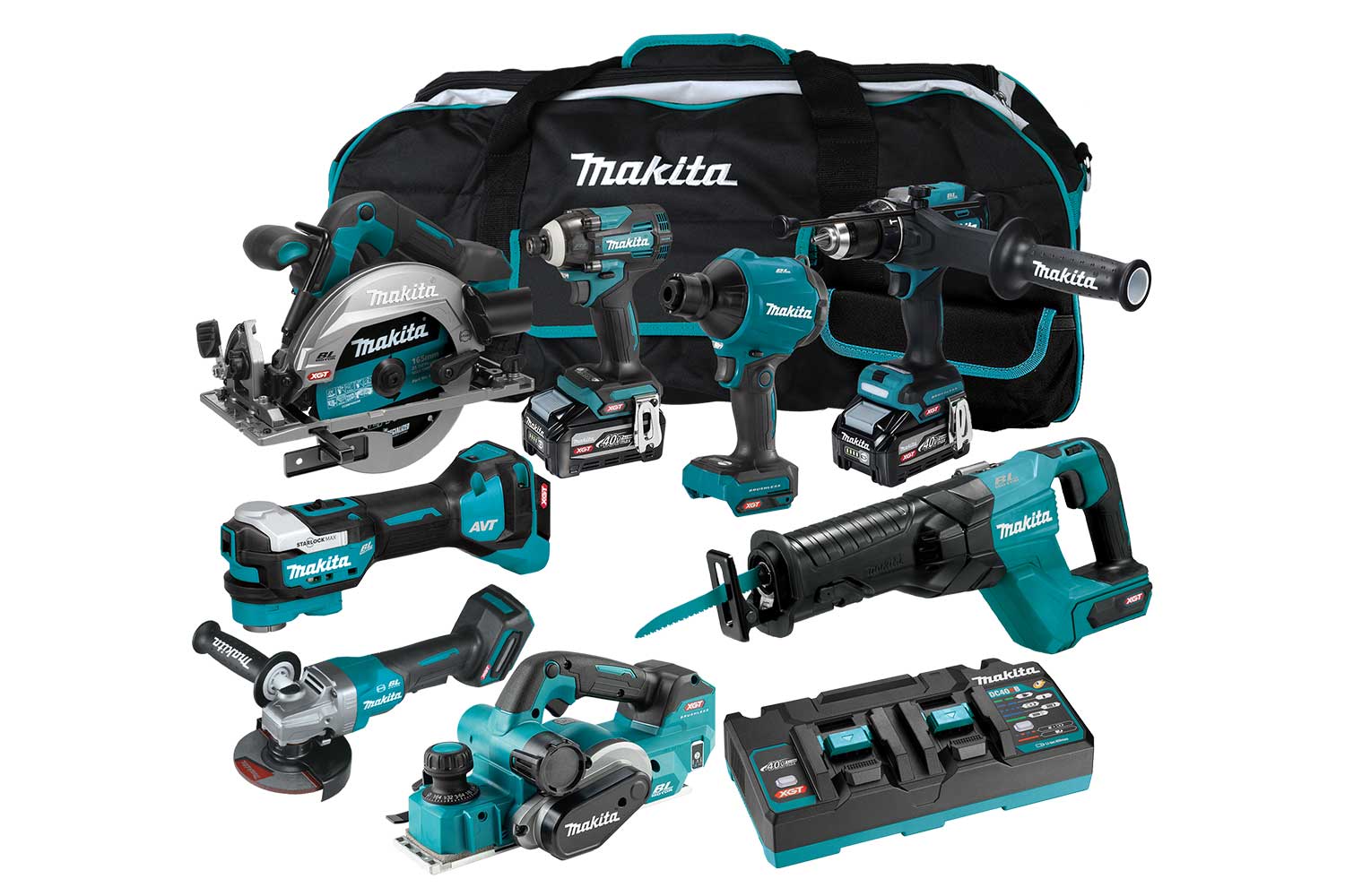 Makita 40Vmax XGT Brushless 8 Piece Combo Kit 2x4.0AH
