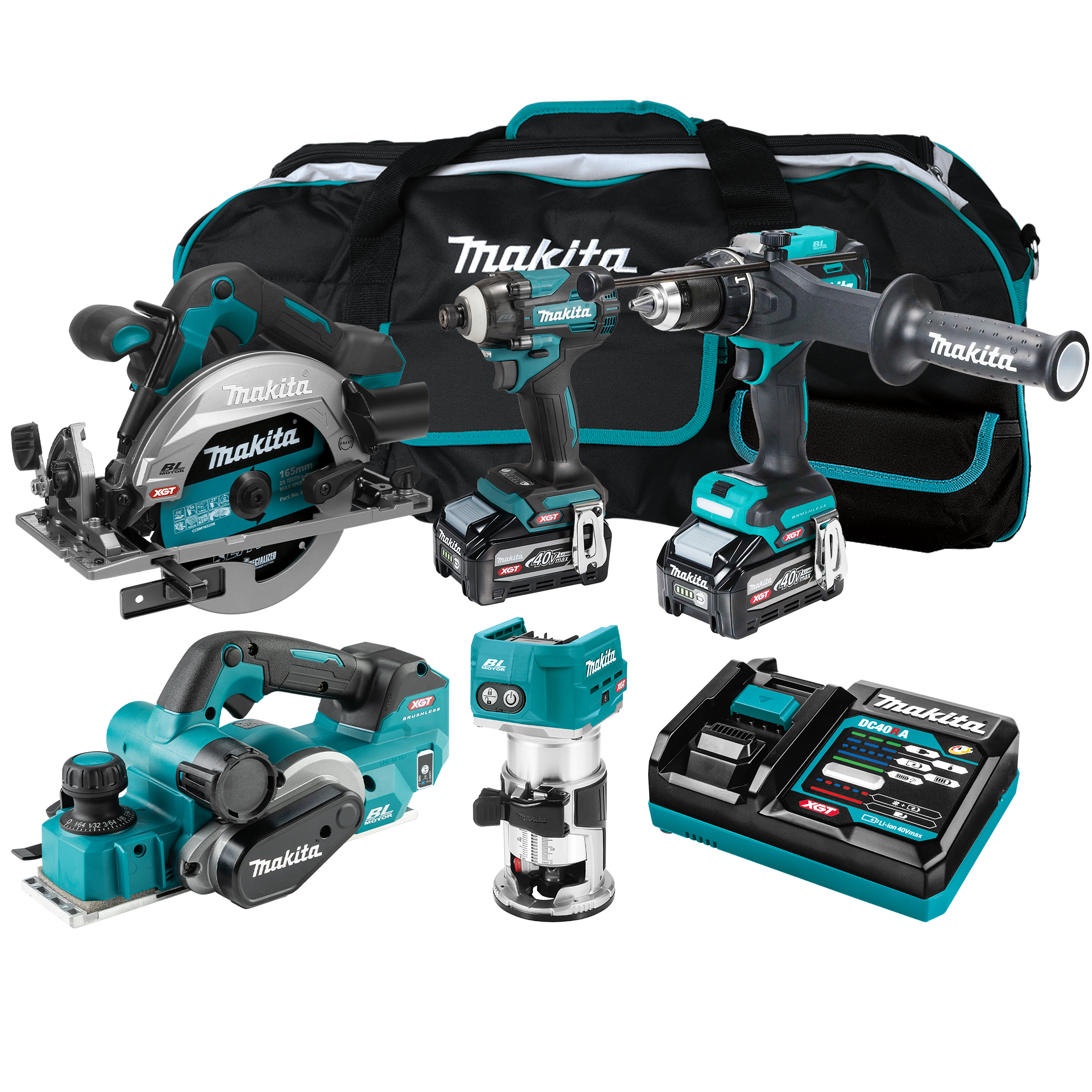 Makita 40Vmax XGT 5-Pc.Brushless Cordless Combo Kit (4.0Ah)