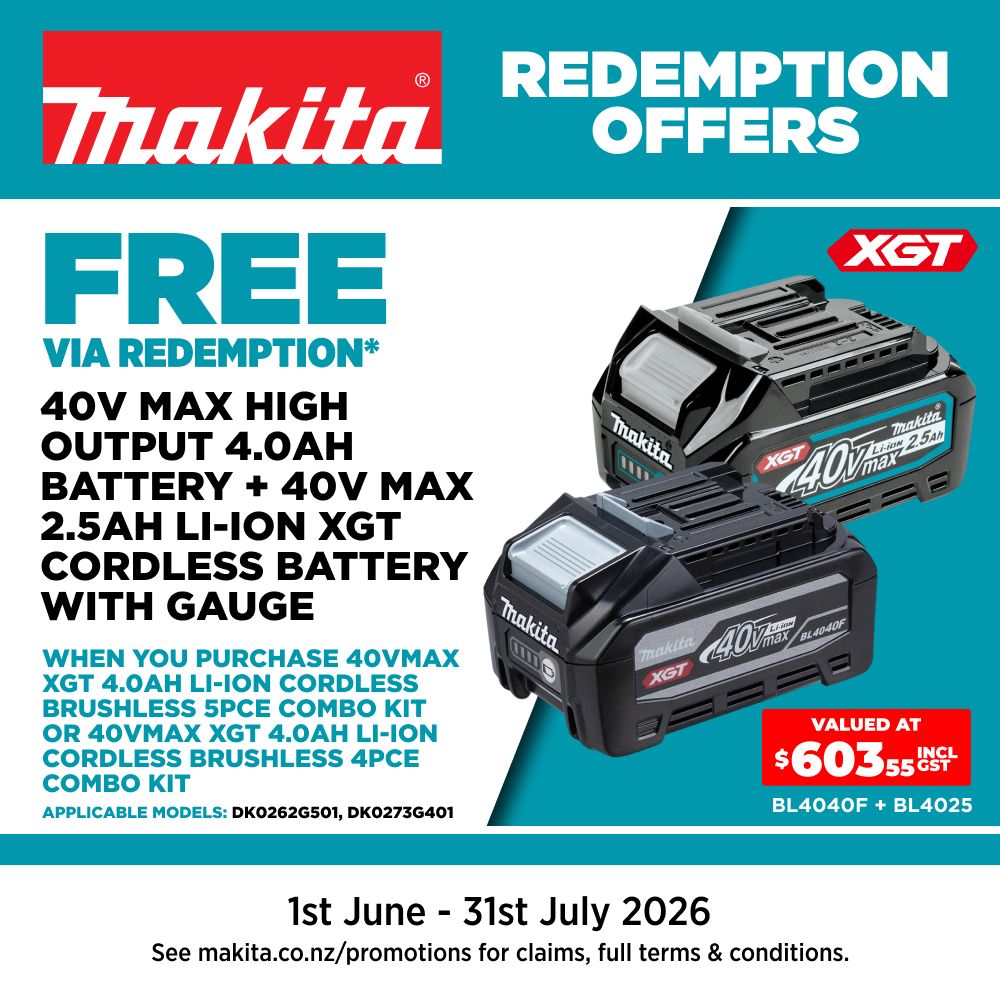 Makita 40Vmax XGT 5-Pc.Brushless Cordless Combo Kit (4.0Ah)