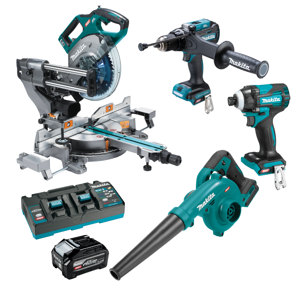 Makita 40Vmax XGT 4 Piece Combo Kit 4.0Ah